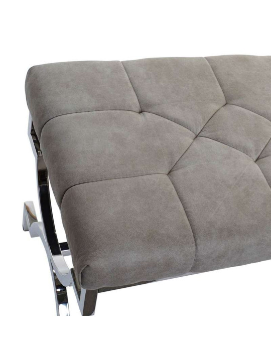 Banquette grise pieds acier
