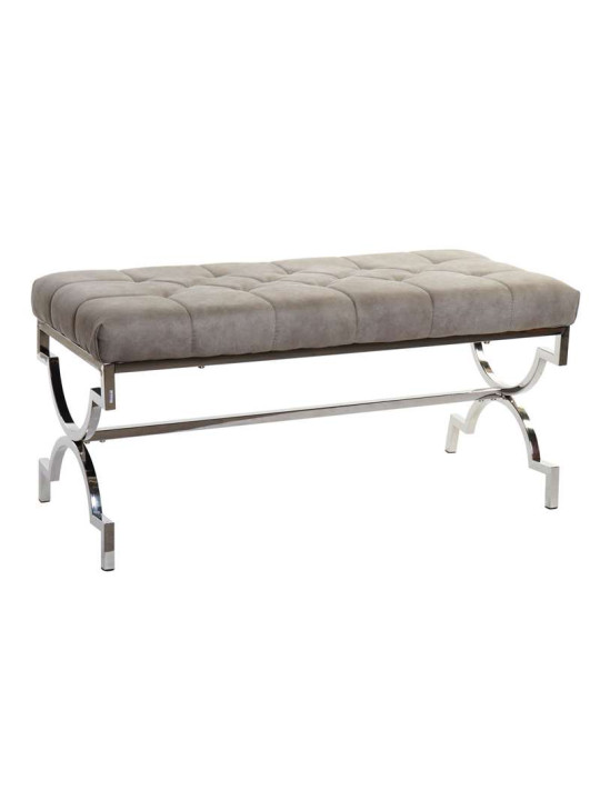 Banquette grise pieds acier
