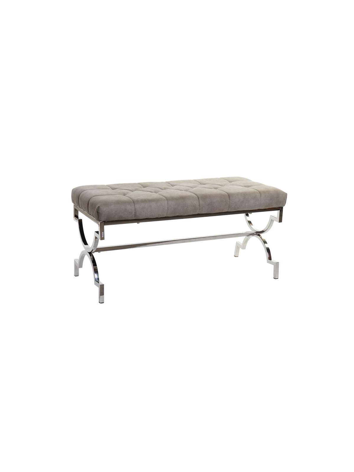 Banquette grise pieds acier