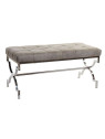Banquette grise pieds acier