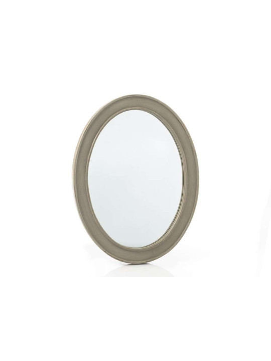 Miroir Médaillon beige grisé