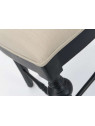 Chaise médaillon noire et lin