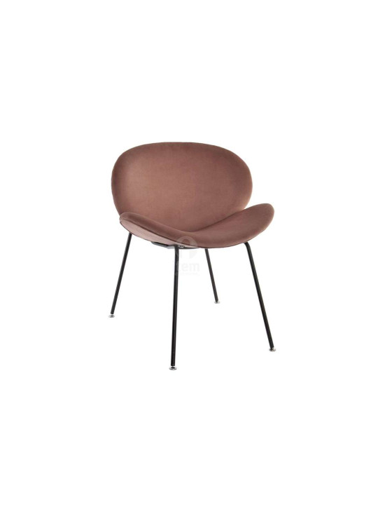 Chaise vintage rose incurvée