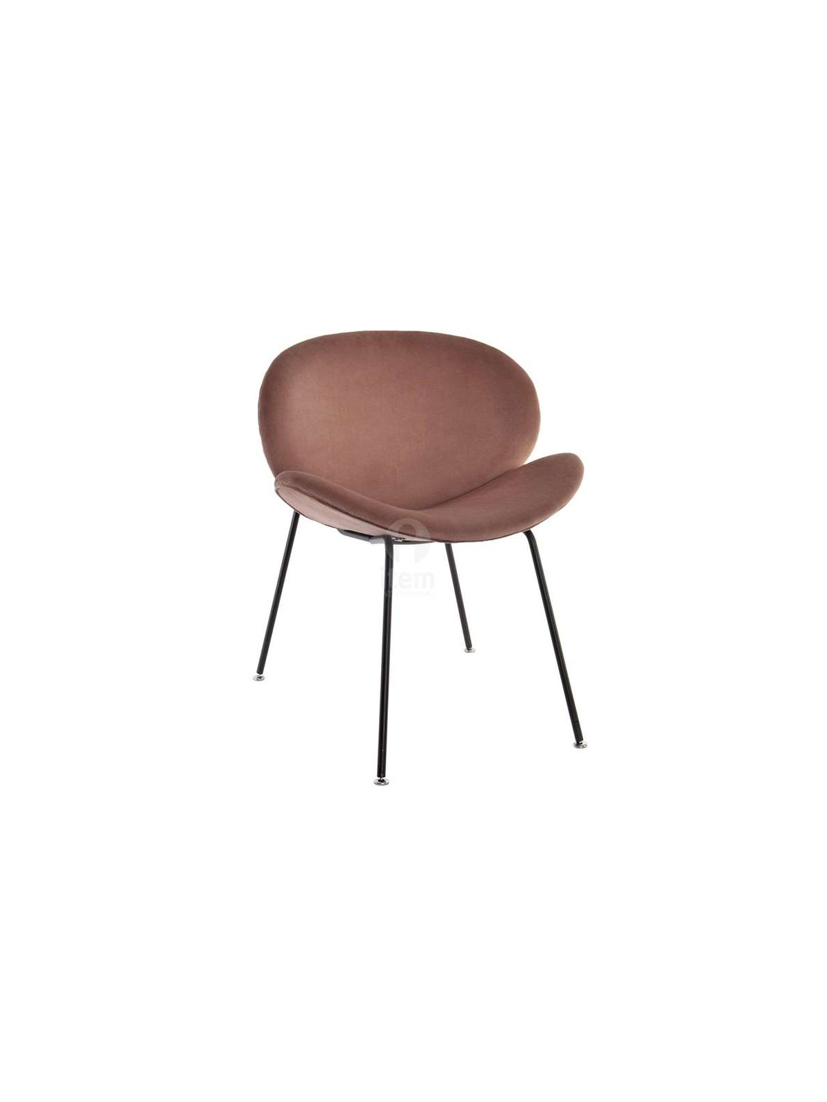 Chaise vintage rose incurvée