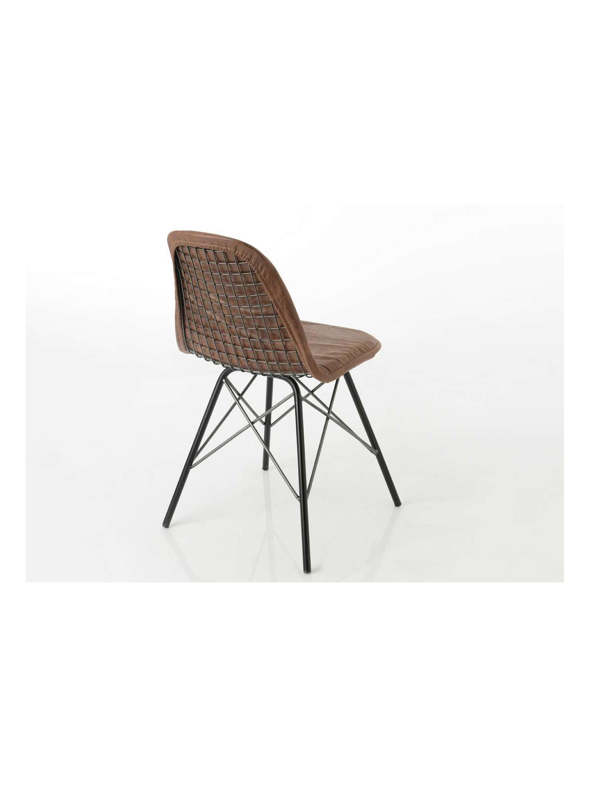 Chaise Grillage Cuir camel