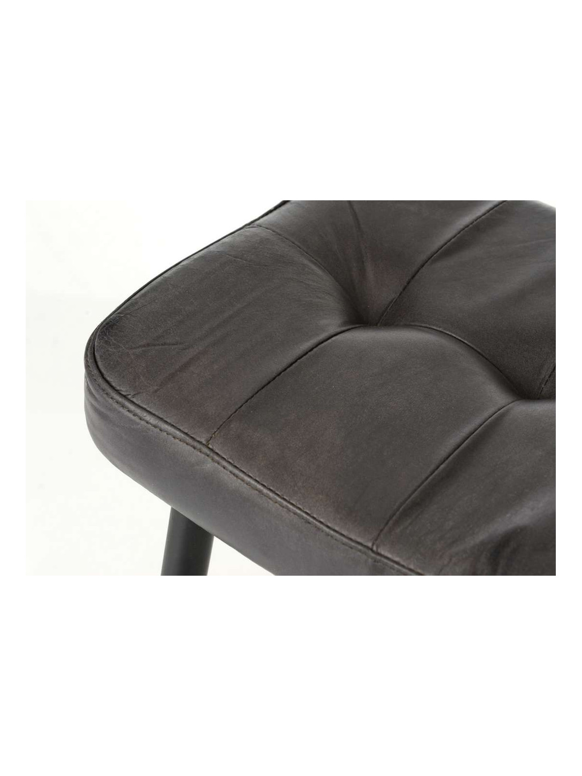 Tabouret Cuir noir