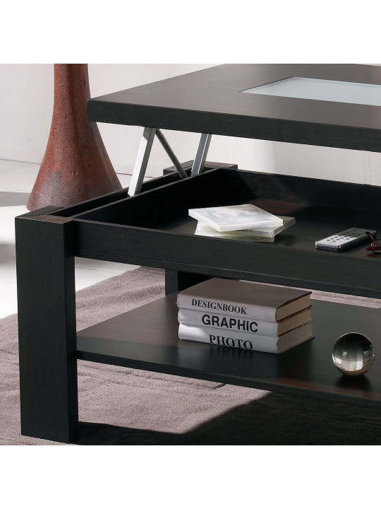 Table basse Relevable bois wengé Table basse Relevable bois wengé