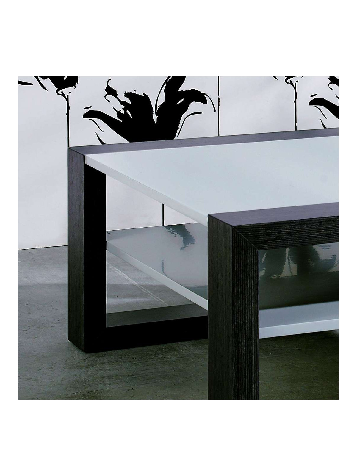 Table basse Wengé et gris