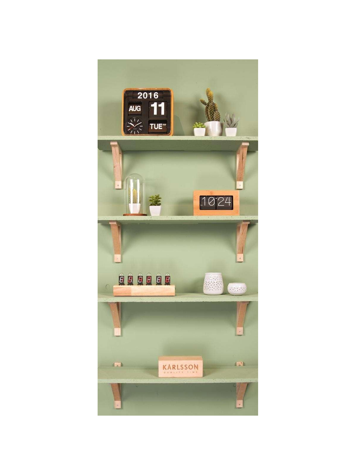 Horloge design Mini Flip Bambou