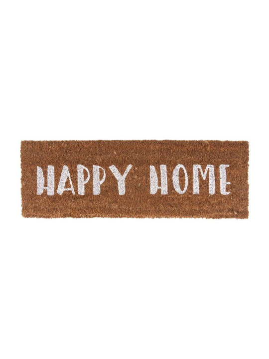 Tapis de porte Happy home blanc