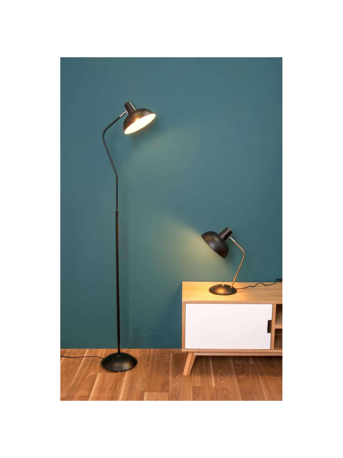 Lampe à poser Hood métal mat noir