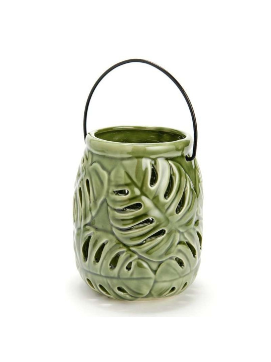 Lanterne Porcelaine Jungle verte