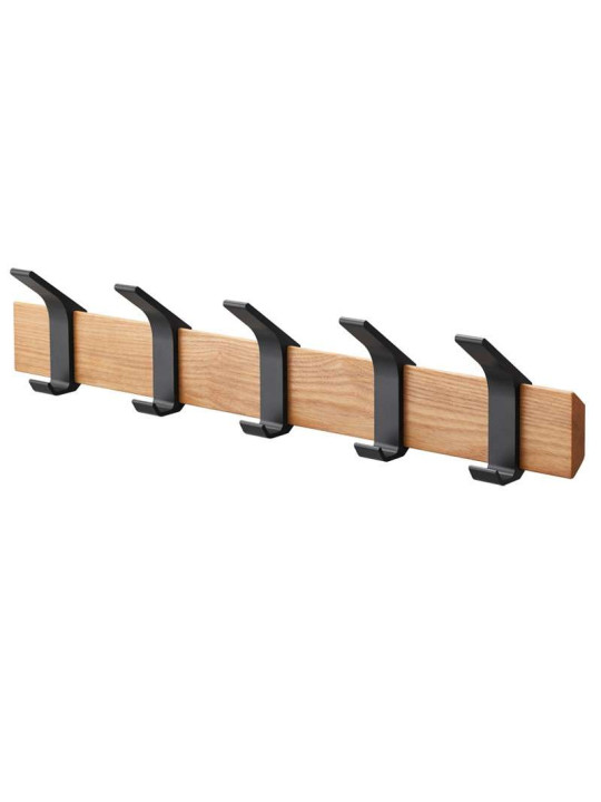 Porte manteau noir alu et bois Porte manteau noir alu et bois