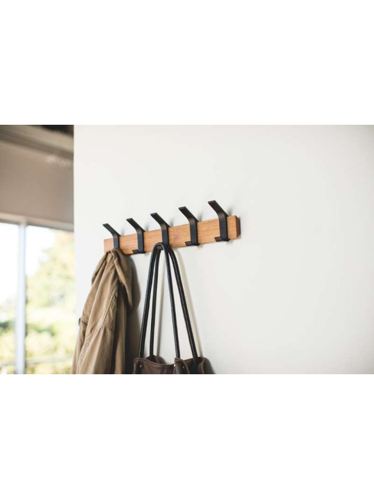 Porte manteau noir alu et bois Porte manteau noir alu et bois