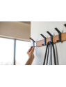 Porte manteau noir alu et bois Porte manteau noir alu et bois