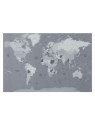 Décoration Murale Planisphere Verre Gris