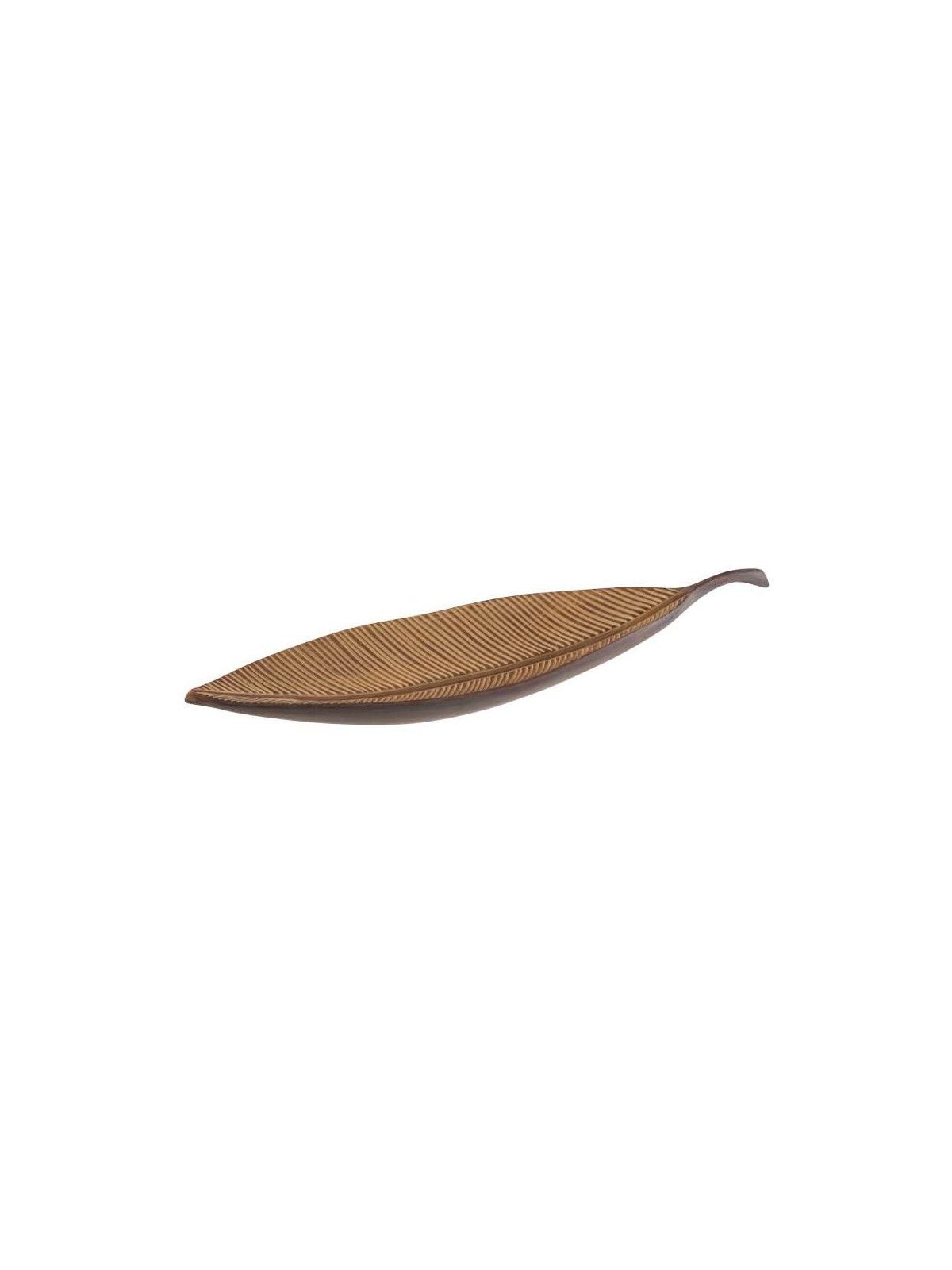 Plat Feuille Resine Marron Clair