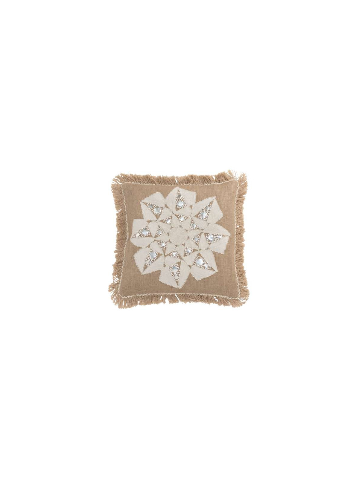 Coussin Carré Jute beige