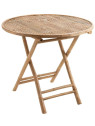Table ronde Pliable Bambou Table ronde Pliable Bambou