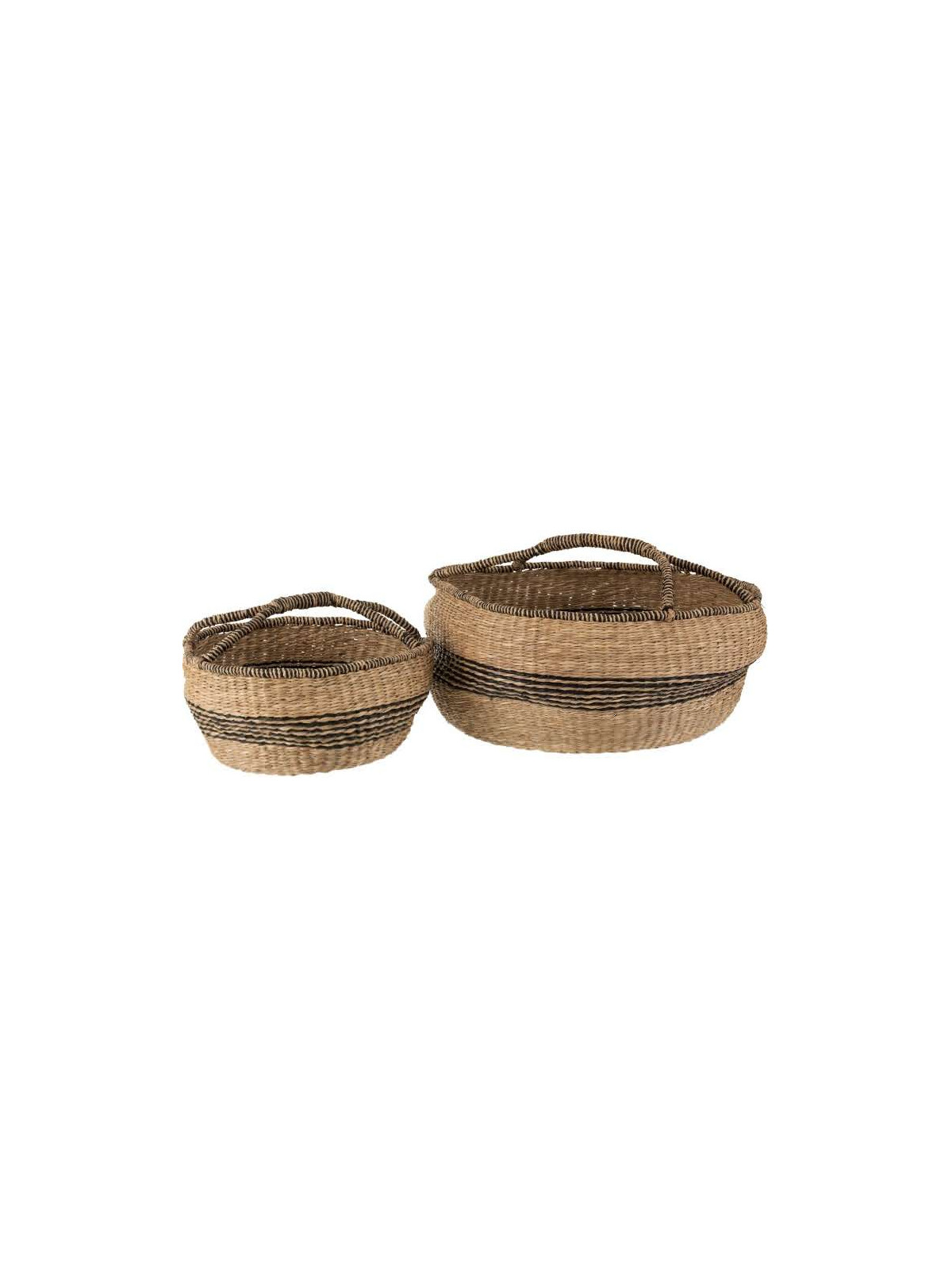 Set 2 Paniers Ronds Zostère Naturel