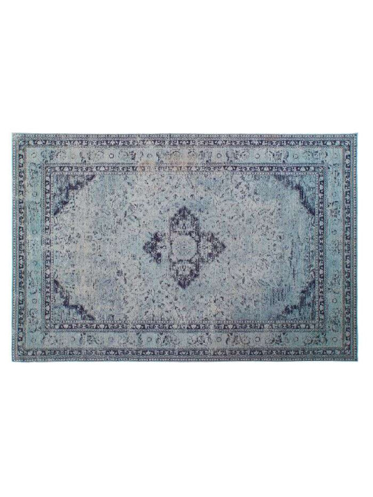 Tapis en coton bleu vieilli 200*290 cm Tapis en coton bleu vieilli 200*290 cm