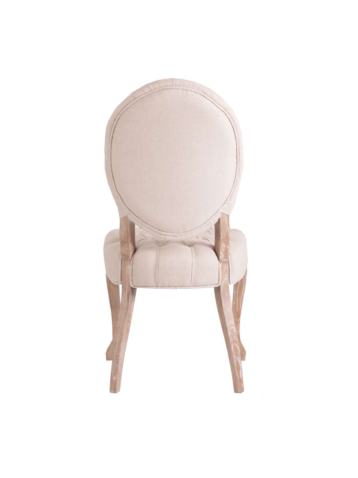 Chaise capitonnée lin galbée