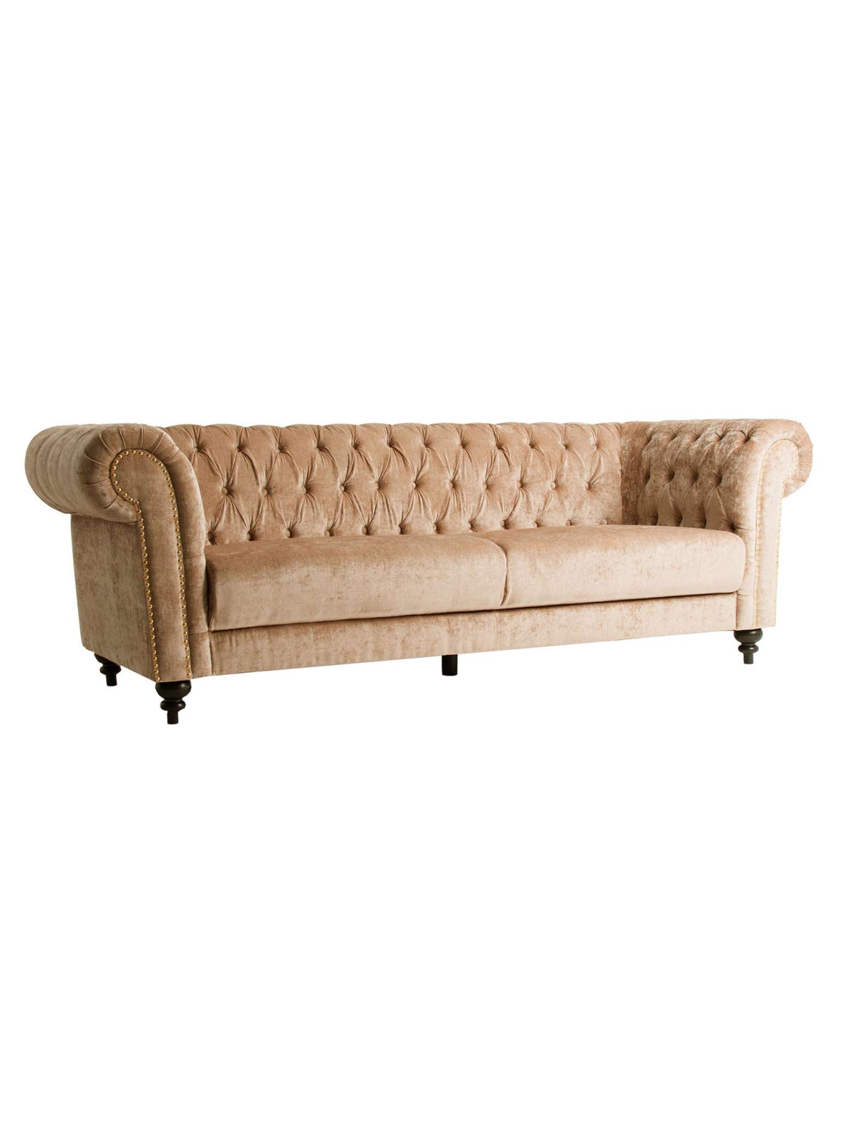 Canapé capitonné chesterfield beige chic
