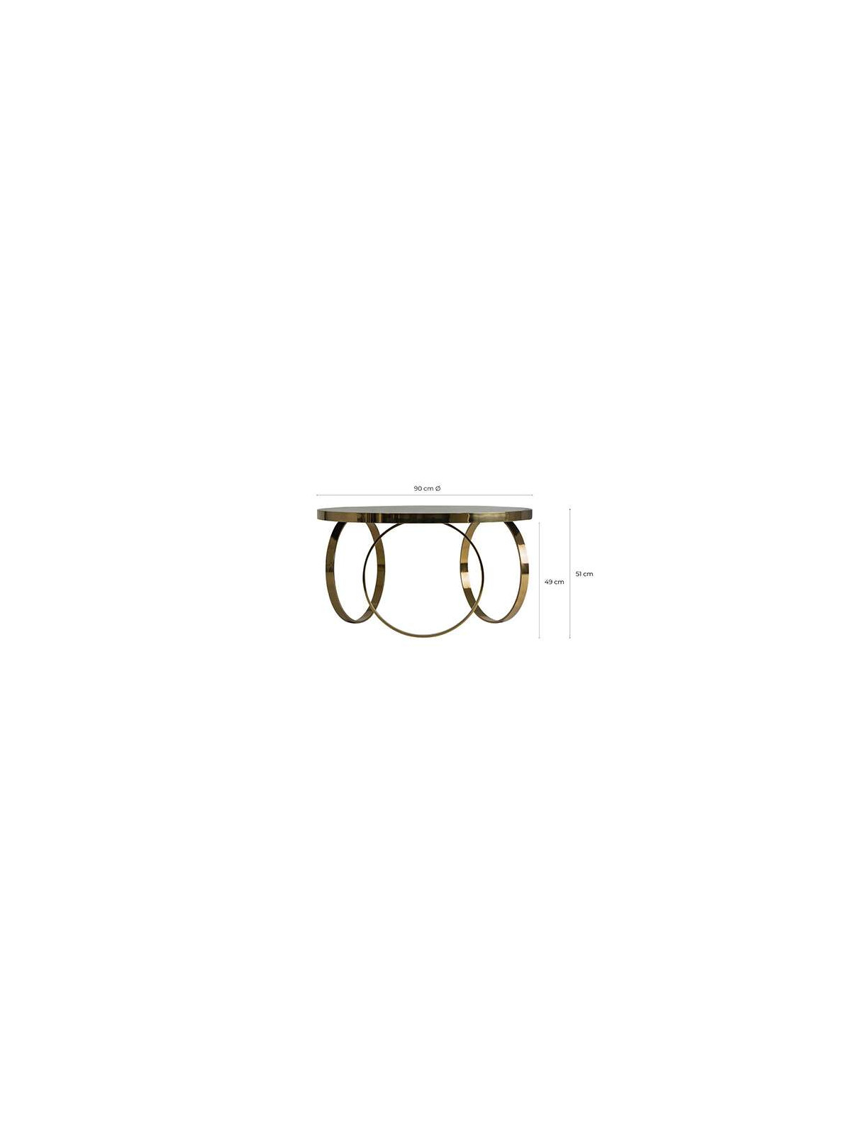Table basse ronde anneaux