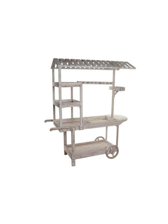 Chariot en sapin naturel marron Chariot en sapin naturel marron