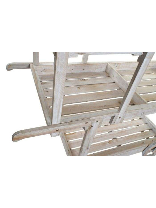 Chariot en sapin naturel marron Chariot en sapin naturel marron