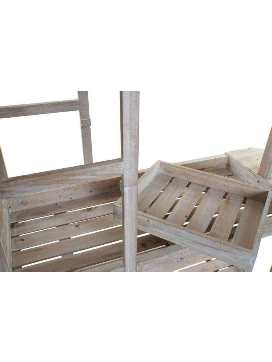 Chariot en sapin naturel marron Chariot en sapin naturel marron
