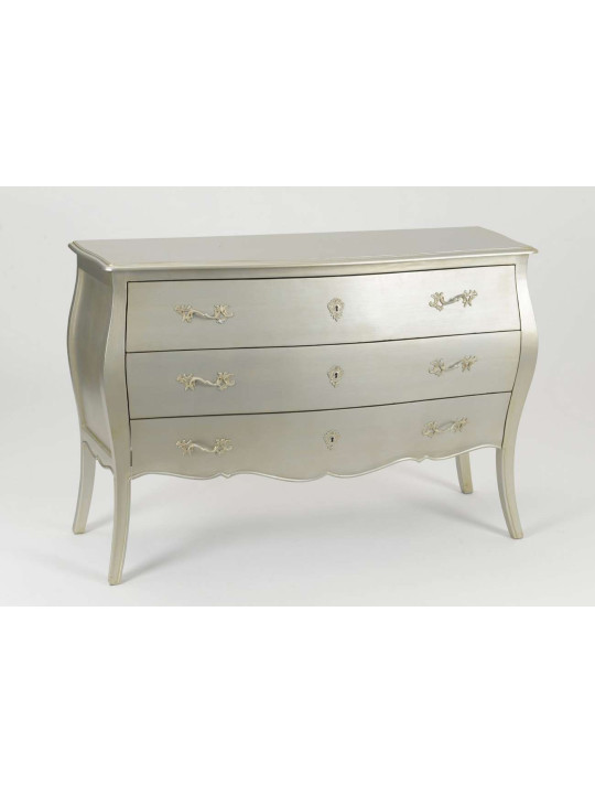 Commode Amadeus longue argentée gamme Murano