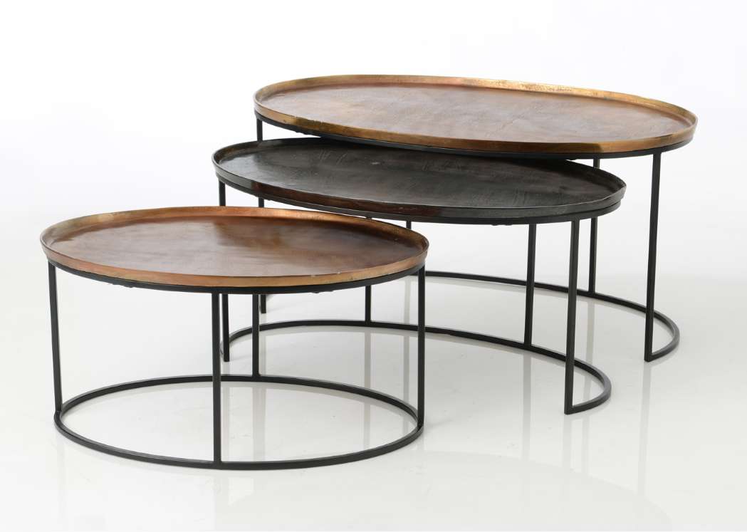 Set De 3 Tables Basses Ovales Amadeus