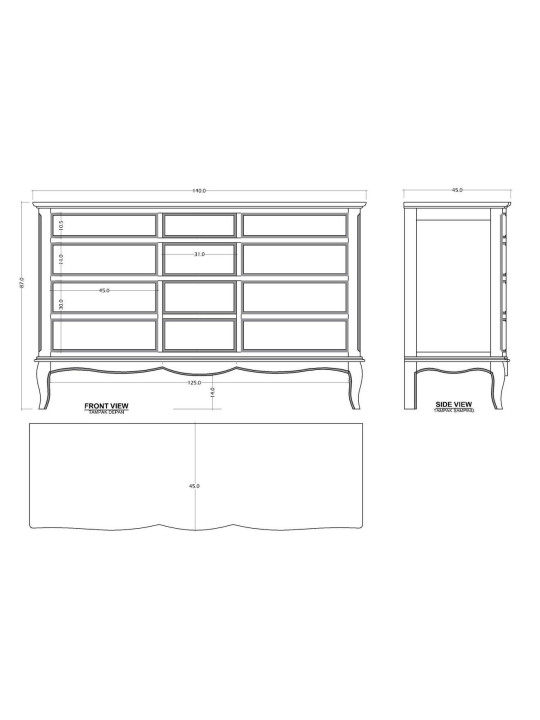Commode Maddy beige grisé Amadeus