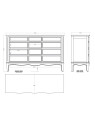 Commode Maddy beige grisé Amadeus