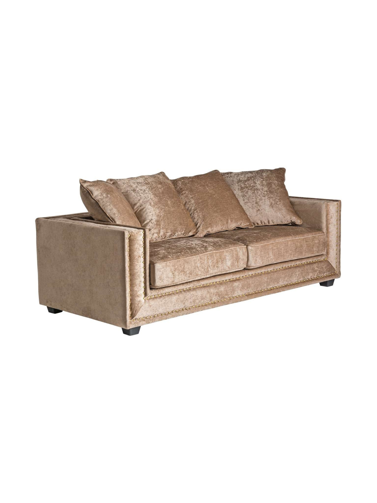 Canapé velours beige moderne