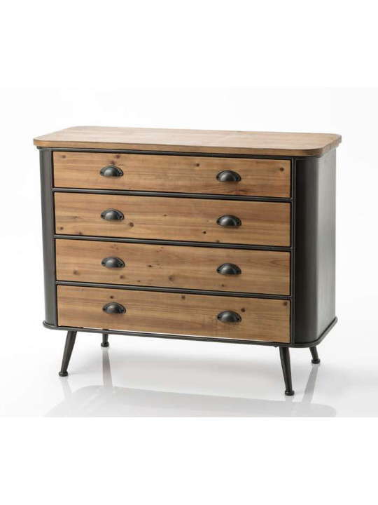 Commode Eugène bois et métal Amadeus