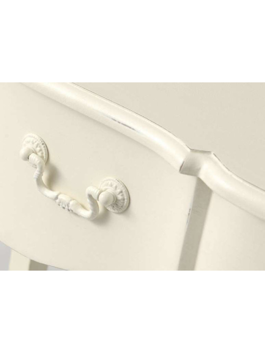 Console galbée bois blanc 2n Harpe
