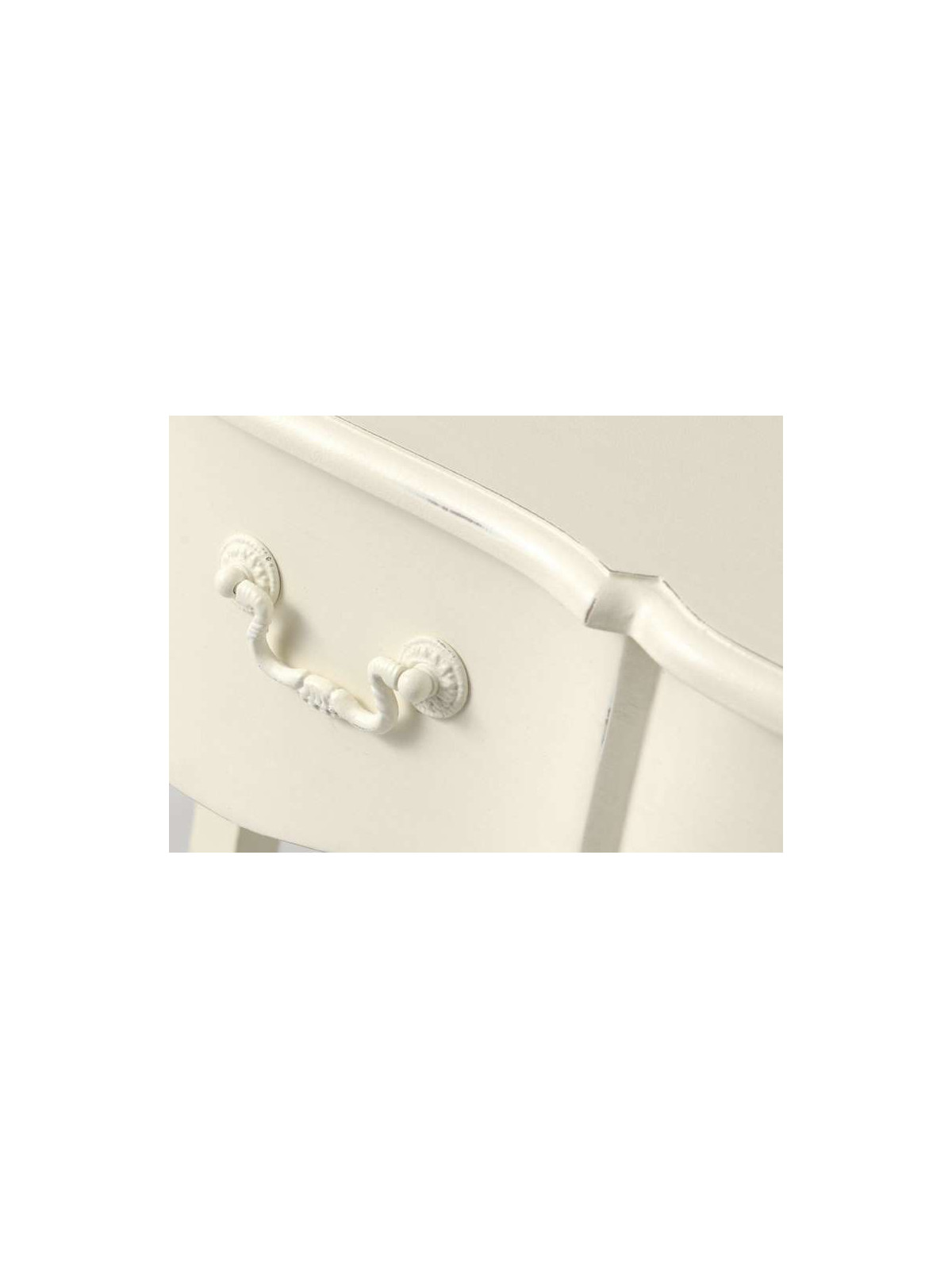 Console galbée bois blanc 2n Harpe