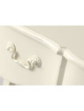 Console galbée bois blanc 2n Harpe