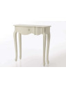 Console bois blanc galbée Harpe
