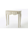 Console bois blanc galbée Harpe