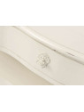 Console bois blanc galbée Harpe