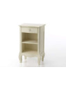 Table de chevet blanche patinée Harpe