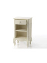 Table de chevet blanche patinée Harpe