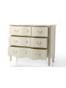 Commode bois blanc 6 tiroirs Harpe