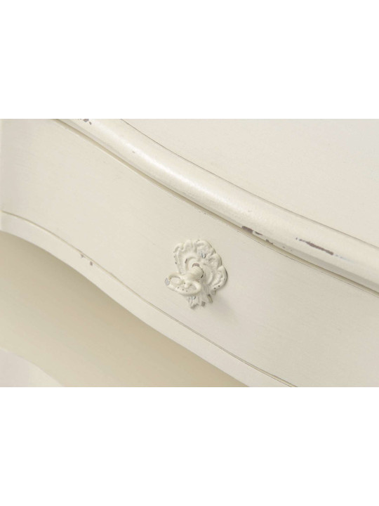 Commode bois blanc 6 tiroirs Harpe