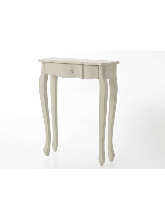 Petite console blanche patinée 60 cm