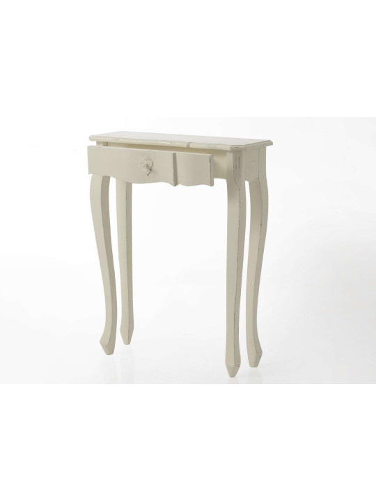 Petite console blanche patinée 60 cm