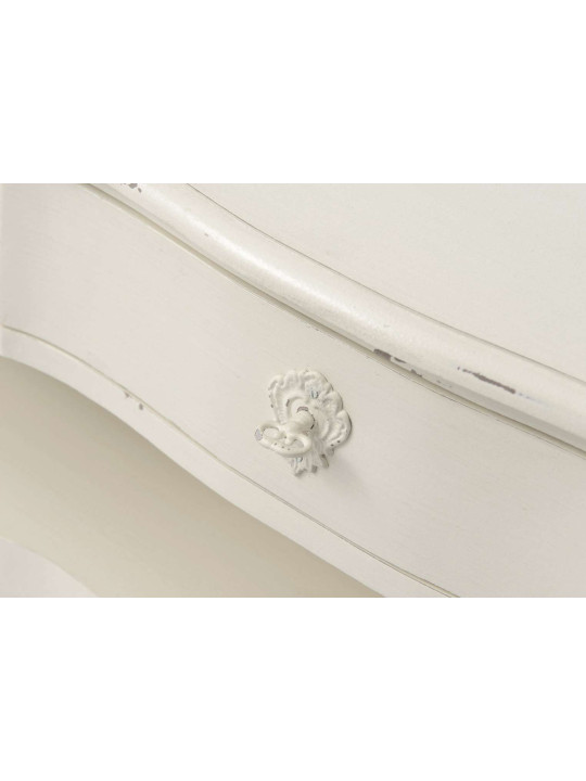 Petite console blanche patinée 60 cm